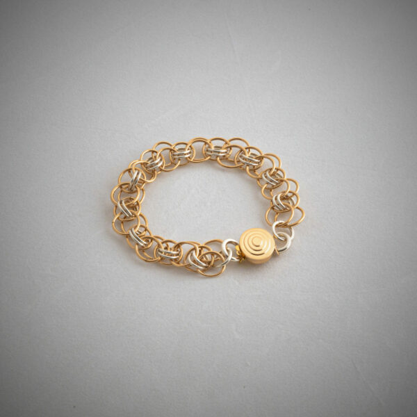 Silver and Gold double link bracelet Option 3