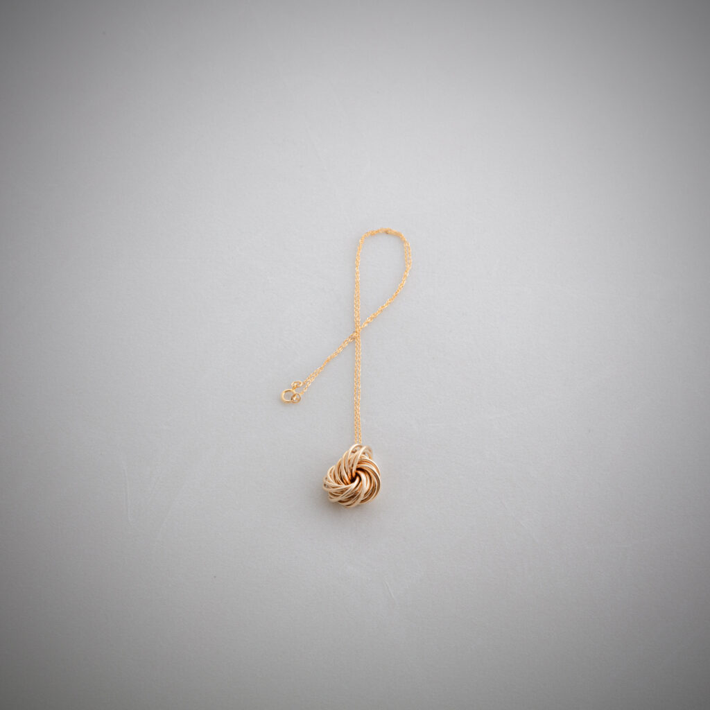 Necklace with Knot Drop Pendant