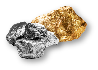 photo of sterling silver and 14K gold nugget