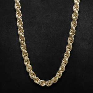 Double Spiral Necklace on black background