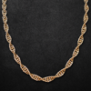 Single Spiral Twist necklace in Gold