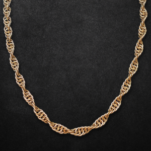 Single Spiral Twist necklace in Gold
