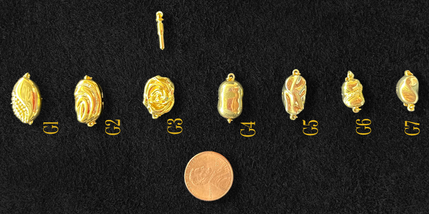 Photo of one touch 14K gold clasp type options